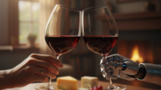 Experiencia de IA con degustación de vinos y quesos